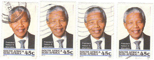 RSA # Presidential Inuag. Mandela 45c  1994# Excellent used x 4#