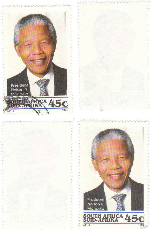 RSA # Presidential Inuag. Mandela 45c  1994# Excellent used x 4#