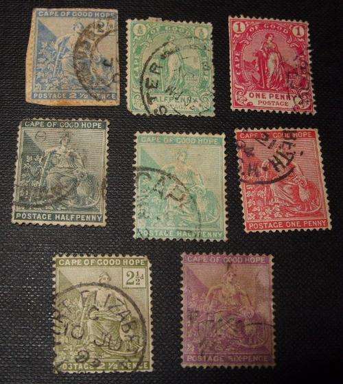 CRAZY R1 stamps!!  Lot of 8 CAPE OF GOOD HOPE