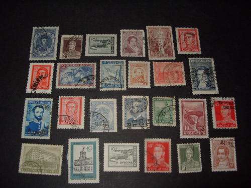CRAZY 50c stamps!!  Lot of  25 OLD ARGENTINA EXCELLENT LOT