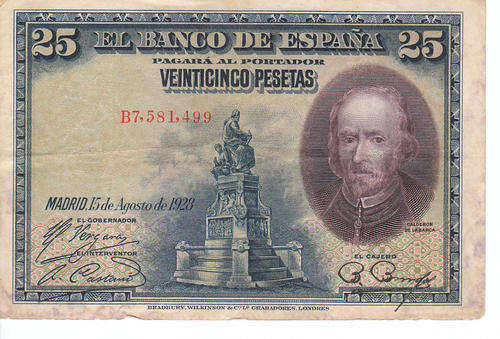 SPAIN 1928 - Twenty Five Pesetas