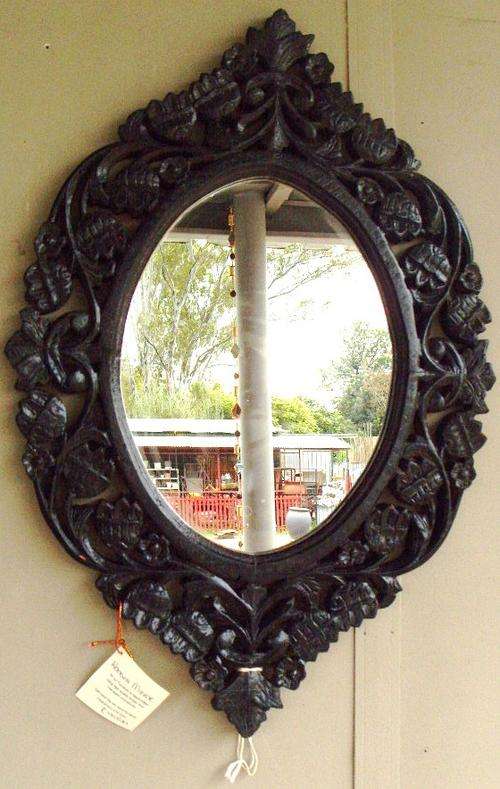* Persian Home Decor Gallery *  Indian Teak Hand Carved Mirror