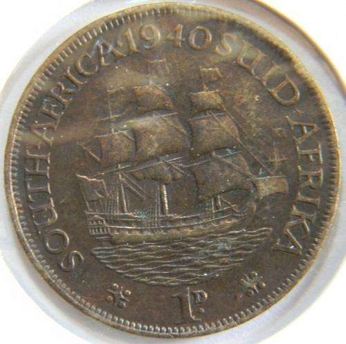 South Africa - 1940 Penny EF - NO STOP AFTER DATE