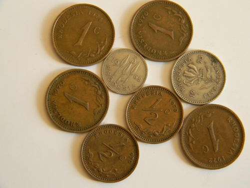 Lot of 8 Rhodesia Coins - bid per coin