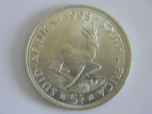 South Africa - 1958 SILVER CROWN 5 Shillings UNC - CV R650
