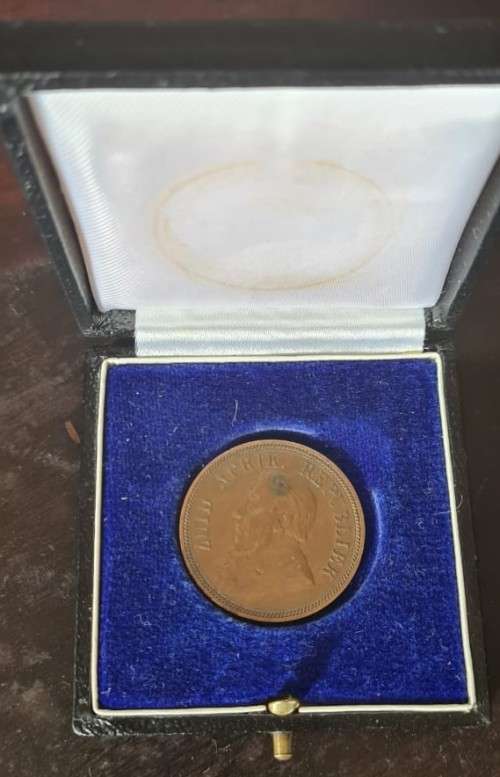 Cased Kruger 2 1/2 Shilling 1896 + Kruger One Penny 1898