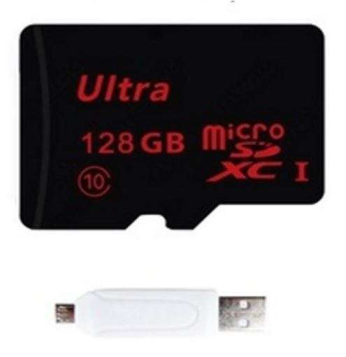 128GB Micro SD memory card + free SD card adapter (Class 10)