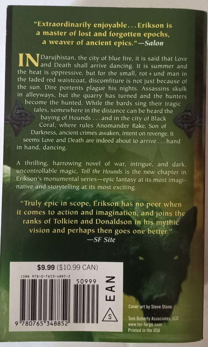 Toll the Hounds by Steven Erikson.  Malazan Book of the Fallen, Book 8