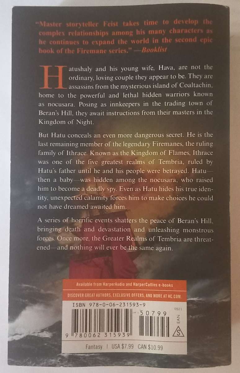 Queen of Storms by Raymond E. Feist. Firemane Saga Book 2