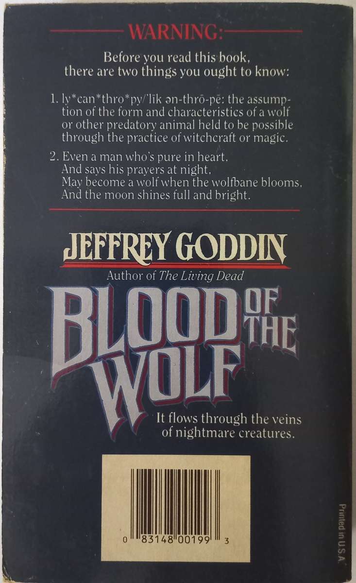 Blood of the Wolf by Jeffrey Goddin.