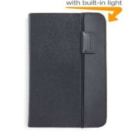 << In Stock >> Kindle Leather Cover With Light, Black (Fits 6" Latest Generation)