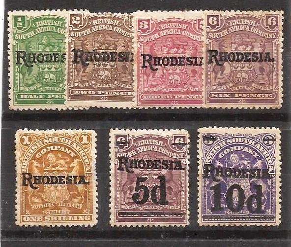 NICE MINT BSAC / RHODESIA OVER STAMP SELECTION -MH