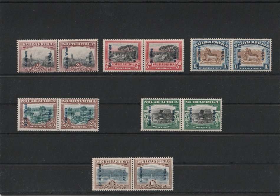 1926/7 Union pictorial set overstamped South West Africa, set of 6 MNH SACC 75-80 R 13480.00
