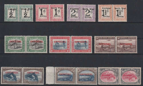 SWA card of nice items - Officials,postage dues and pictorial high value CV R 1850.00