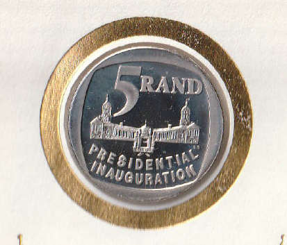 1975 bank of Rhodesia 10 Dollar note - UNC plus 1994 Inauguration FCD with sealed R 5