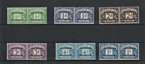 1959 QE2 RHODESIA AND NYASALAND FULL SET 15 STAMPS SACC 18-32 PLUS FREE POSTAGE DUES