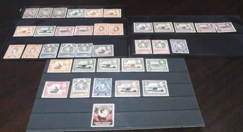 KINGSHEAD KUT SETS AND STAMPS ON 3 CARDS - VERY HIGH VALUE