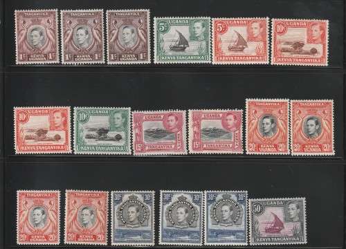 KINGSHEAD KUT SETS AND STAMPS ON 3 CARDS - VERY HIGH VALUE