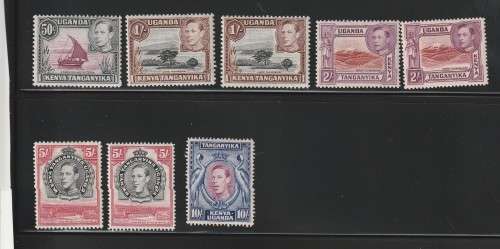 KINGSHEAD KUT SETS AND STAMPS ON 3 CARDS - VERY HIGH VALUE