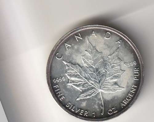 2 Silver coins - SA Protea banking and Candian 5 Dollar