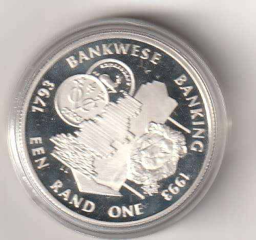2 Silver coins - SA Protea banking and Candian 5 Dollar