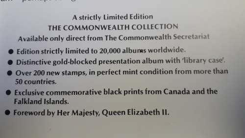 Complete - THE COMMONWEALTH COLLECTION - album for sale - plus 2010 Stanley Gibbons Catalog