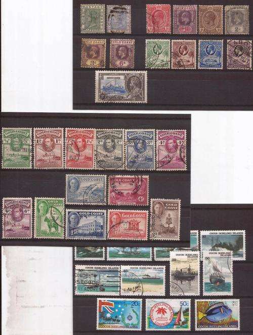 GOLD COAST - QV/KGV/KGVI ON CARDS PLUS GIFT