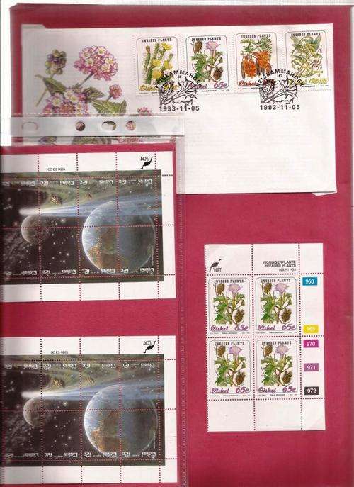 CISKEI - LOT C.  1 X RARE 1993 FDC AND MINI/SHEET/CTNL BLOCK SETS PLUS 2X COMET SHEETLETS