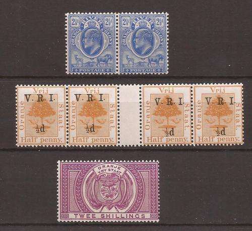 3 x ORANGE FREE STATE RARITIES ON 1 CARD - ALL MNH SEE BELOW !!!