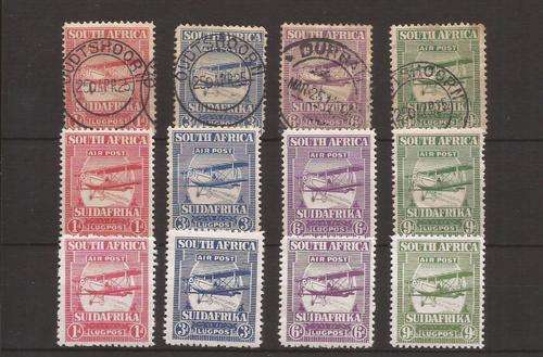 1925 UNION AIRMAILS - COMPLETE SET - MINT / USED AND FORGERIES CV R 2000 PLUS