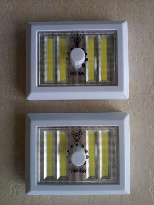 2 x COB LED Light Switches with Dimmers for Load Shedding - ONE BID FOR BOTH