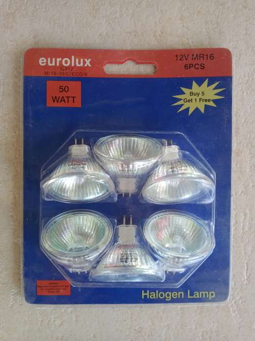 Eurolux 12v 50w 6 Piece Halogen Lights Set