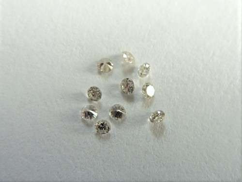 10 x 1.25 mm - 1.30 mm Round Brilliant Natural Diamonds - 0.095 cts Combined Weight