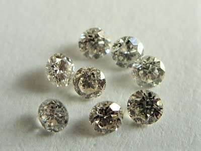 8 x 1.60mm - 1.70 mm Round Brilliant Natural Diamonds - 0.16 cts Combined Weight