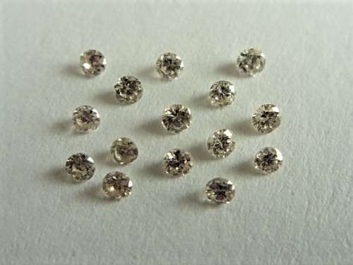 15 x 1.30mm - 1.40 mm Round Brilliant Natural Diamonds - 0.15 cts Combined Weight