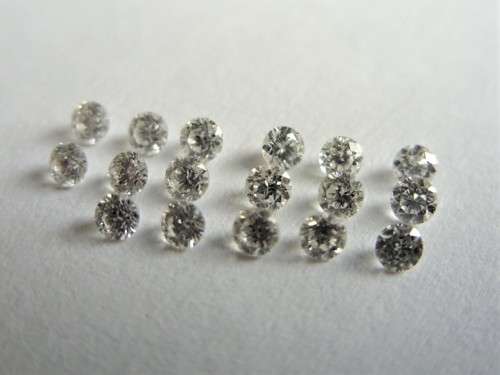18 x 1.75mm - 1.85 mm Round Brilliant Natural Diamonds - 0.41 cts Combined Weight