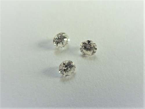 3 x 2.30 mm - 2.35 mm Round Brilliant Natural Diamonds - 0.14 cts Combined Weight
