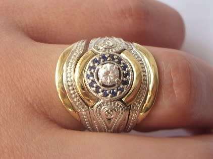 *Solid Sterling Silver & Yellow Gold Ladies Trip Set*