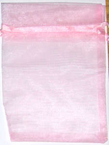 Clearance sale!!! Light Pink Organza bags 200mm x 140mm (10pcs)
