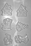 Assorted Clear plastic Christmas chocolate moulds 9pcs