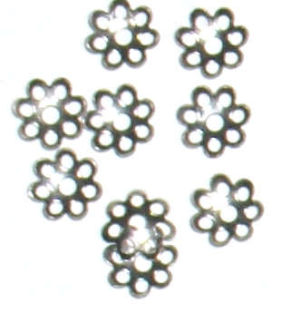 Sale!!  Bulk Nickel filigree bead cap 5mm (400pcs)