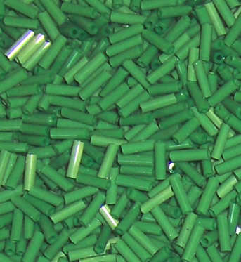 Sale!! Plain Green long bugle beads (20g)