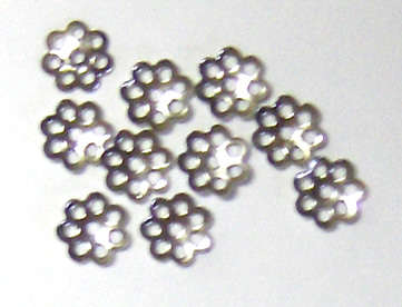 Silver filigree bead cap 5mm (40pcs)