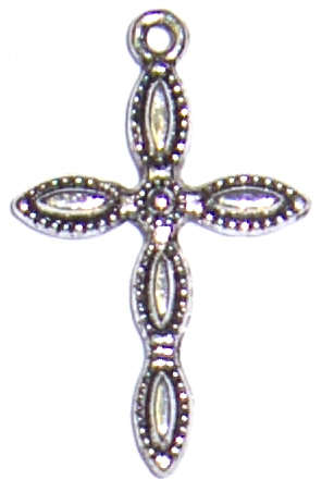 Silver cross pendant 29mm x 18mm (1pc)