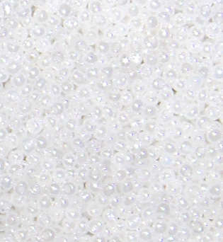 White Opaque Seed beads 8/0 (20g)