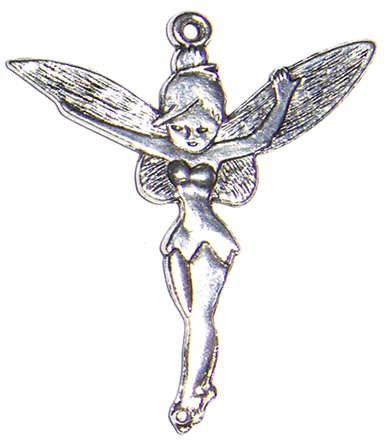 Silver Tinkerbell pendant 46mm x 52mm (1pc)