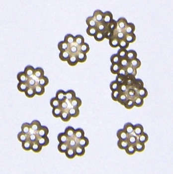 Brass filigree bead cap 5mm (40pcs)