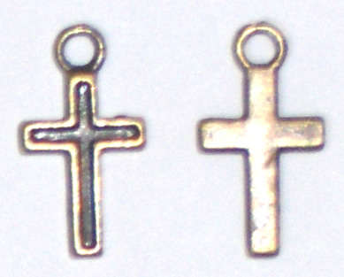 Brass cross 15mm x 8mm charms (10pcs)