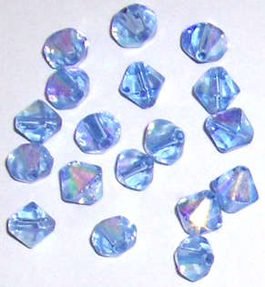 Dark Blue glass bicone beads 8mm with shimmer (60pcs)