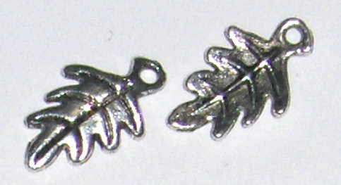 Silver Leaf charms 15mm x 9mm (30pcs)